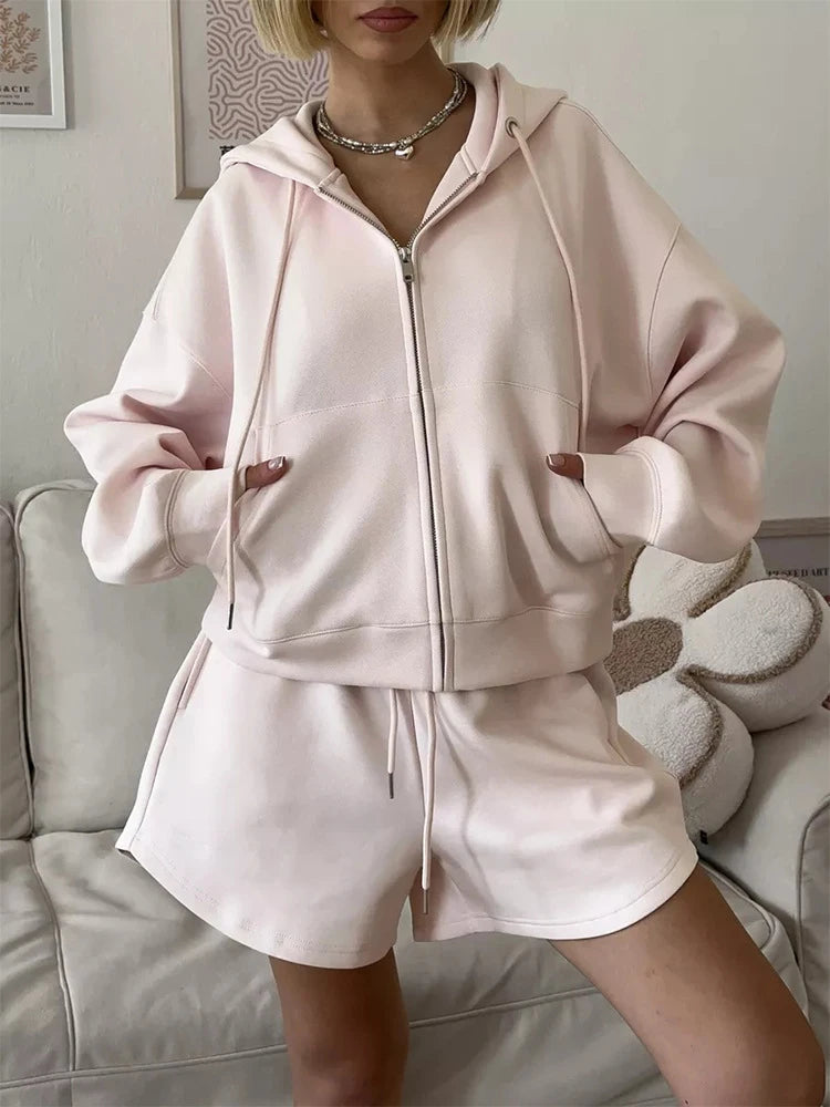 Cotton Tracksuit with Matching Shorts