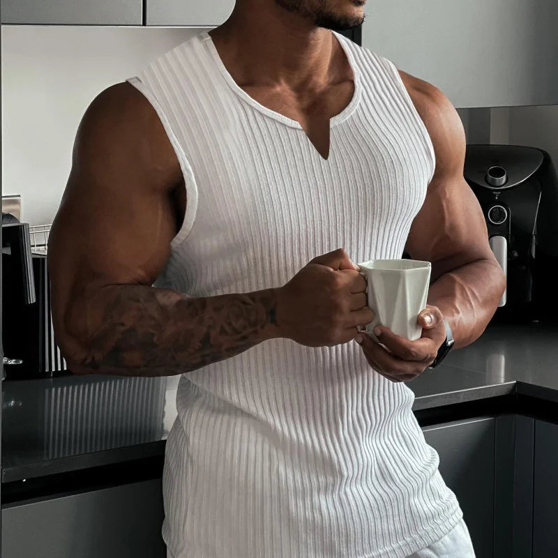 Summer New Men V-neck Vest