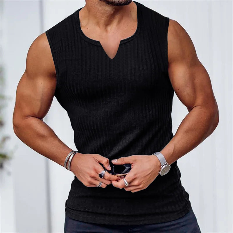 Summer New Men V-neck Vest