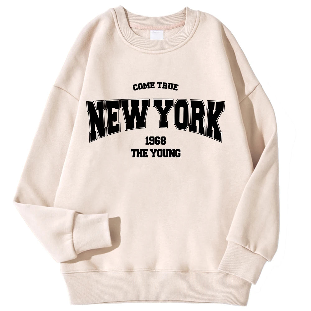 New York/ California/ Malibu Letter Sweatshirts