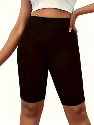 Black Stretch Yoga Shorts