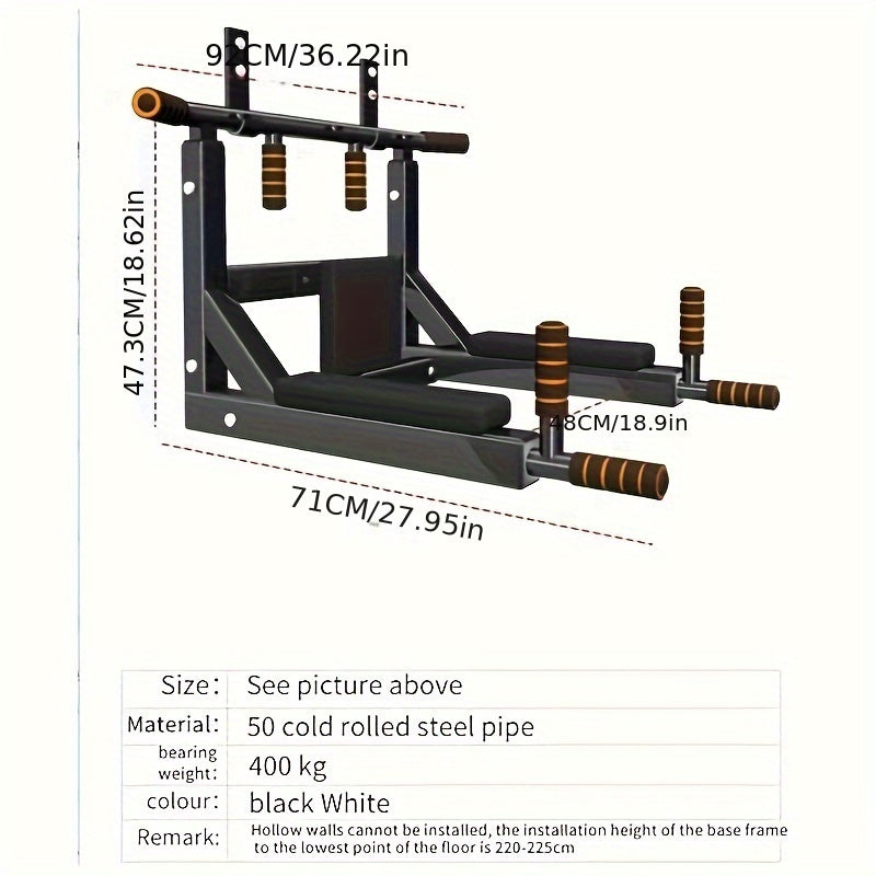 Heavy-Duty Foldable Wall Pull-Up Bar